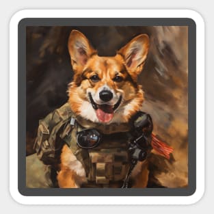 Tactical Corgi Sticker